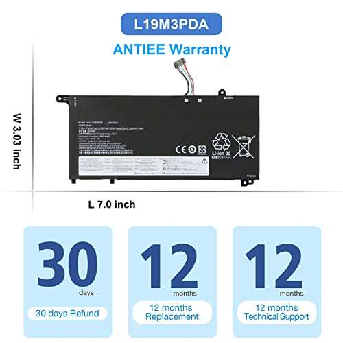 ANTIEE L19L3PDA L19C3PDA L19D3PDA L19M3PDA Laptop Battery for Lenovo ThinkBook 14 15 Gen 2 3 4 G2 G3 G4 ITL ACL IAP ABA are SB10Z21208 SB10Z21203 5