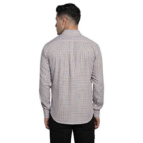 Red Tape Men's Checkered Regular Fit Shirt (RFS0195_Off-White M) 4