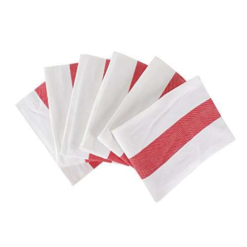 Amazon brand - Umi Herringbone Kitchen Dish Towels(16"x26",4-Pack, Red) 6