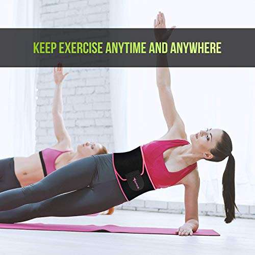 SPIKE Sweat Slim Belt Tummy Tucker Shapewear for Men and Women Non-Tearable Neoprene Shaper wear and Tummy Trimmer Exercise Waist Trainer Abs Sauna Stomach Belt up to 45 Inches Waist Size (Pink) 5