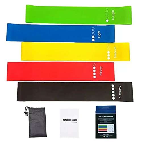 Resistance Loop Bands Set, Exercise Bands,Workout Bands Set of 5 Resistance Levels Non Slip 2