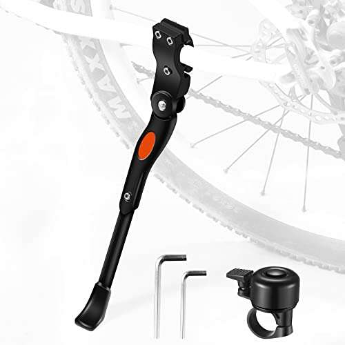 DIRZA Bike Kickstand Adjustable Alloy Bicycle Kickstand for 22"/24"/26" Mountain Bike Road Bike 1