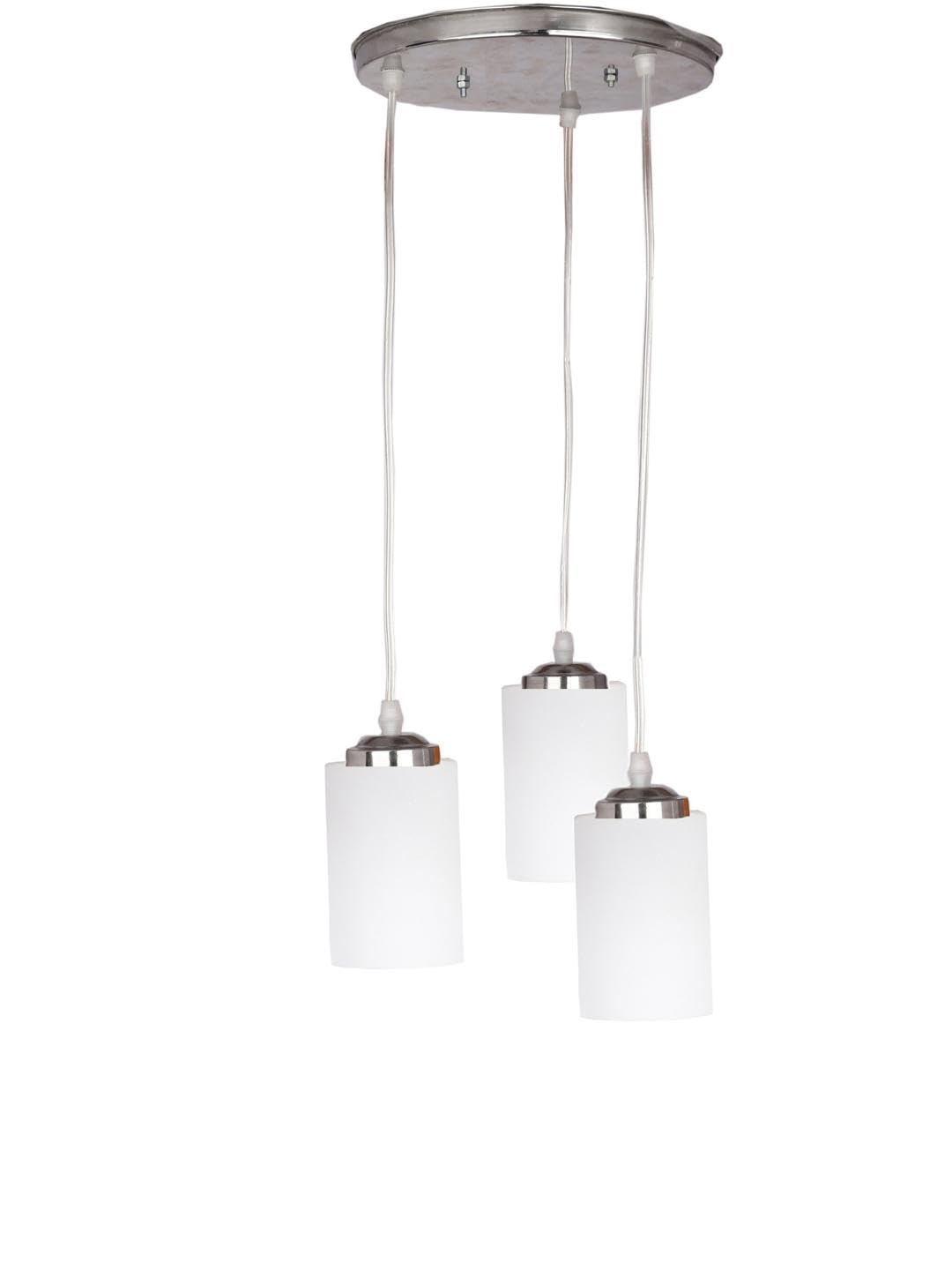 Somil Pendants Ceiling Hanging Lamp Light of 3 Decorated Glass Shade in 1 Metal Fitting- D40 1