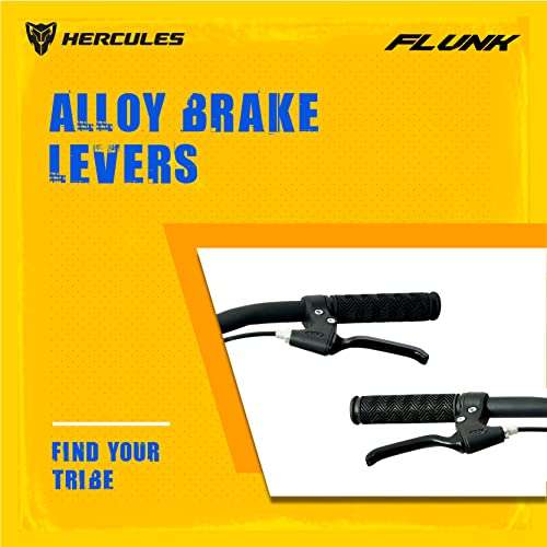 Hercules Flunk Ht 26T Single Speed 17 In Road Cycle For Unisex-Adult ( Matt Victor Blue , 12+ Years , Brake : Disc ), Front, ?17 Inches 6