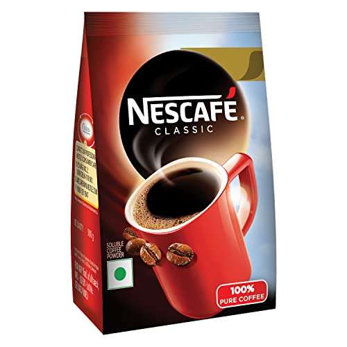 NESCAFE Classic Instant Coffee Powder | Warm up to the Rains with NESCAFE | 100% Pure Coffee | 500g Pouch