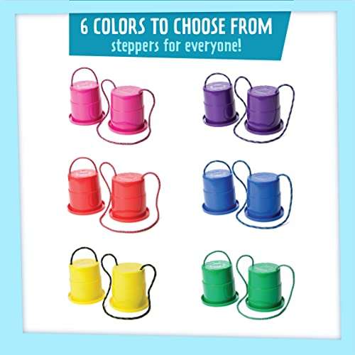 Just Jump It EZ Can Steppers Kids Stilts, Balance Stepping Stones for Kids, Walking Platform Stilt Sensory Stomper Toy for Children 6