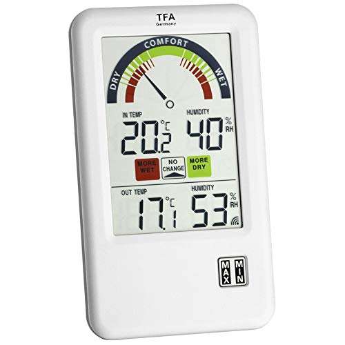 TFA Bel-Air Funk Thermo Hygrometer weiss 1
