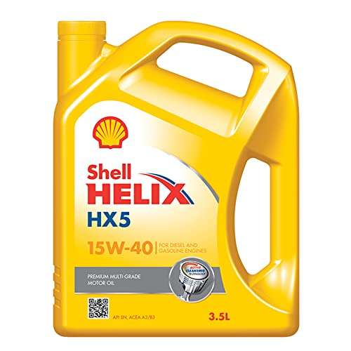 Shell Helix HX5 15W-40 API SN Premium Mineral Engine Oil for Diesel & Petrol Cars (3 L)