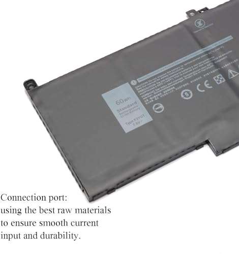 VUOHOEG F3YGT Laptop/Notebook Battery for Dell Latitude 12 7000 7280 7290; 13 7000 7380 7390; 14 7000 7480 7490 Series DM3WC 0DM3WC 2X39G- 60Wh 7.6V 3