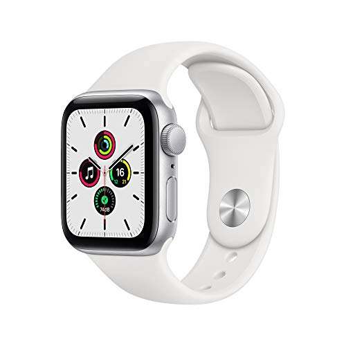 Apple Watch SE (GPS, 40mm) - Silver Aluminium Case with White Sport Band 1