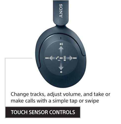 Sony WH-XB910N Extra BASS Noise Cancellation Headphones Wireless Bluetooth Over The Ear Headset with Mic, Alexa Voice Control, Google Fast Pair, AUX & Swift Pair, 30Hrs Battery Life (2022 Model)-Blue 6