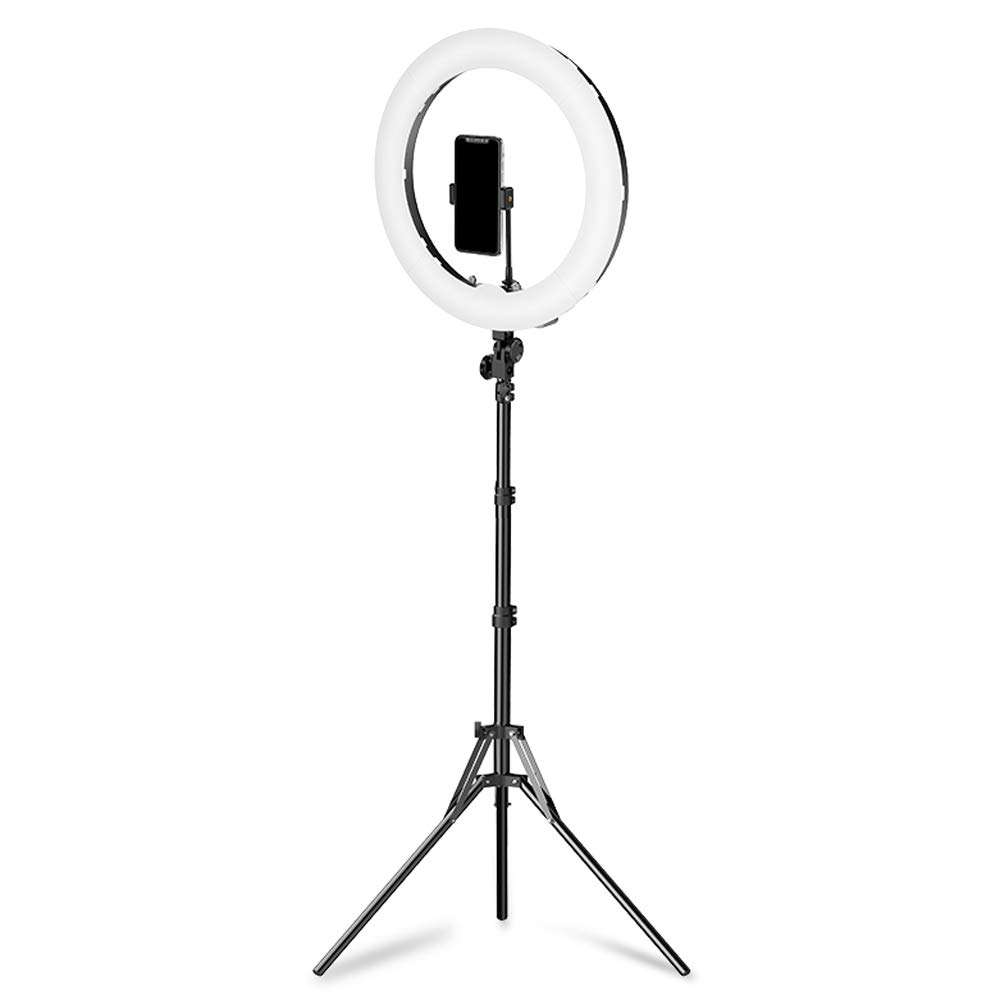 JION Doost 19-Inch External Dimmable SMD Led Ring Light Lighting Kit with Light Stand, Mobile Phone Holder, Hot Shoe Adapter for Portrait YouTube Video Capture 1