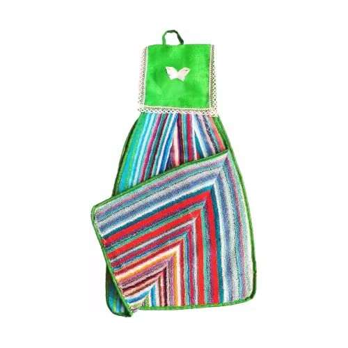 STOCKHAWKERS Hanging Kitchen Towel Cotton Thick Double-Sided Water Absorption Non-Stick Oil Hanging Kitchen Towel (Pack of 1) 3