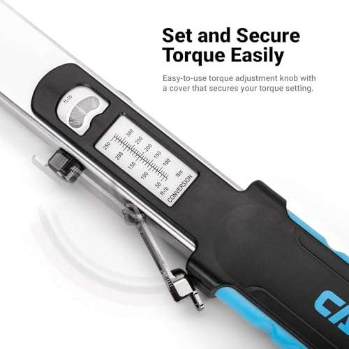 Capri Tools 1/2 in. Drive Flex-Head Split Beam Torque Wrench, 50-250 ft. lbs. 5