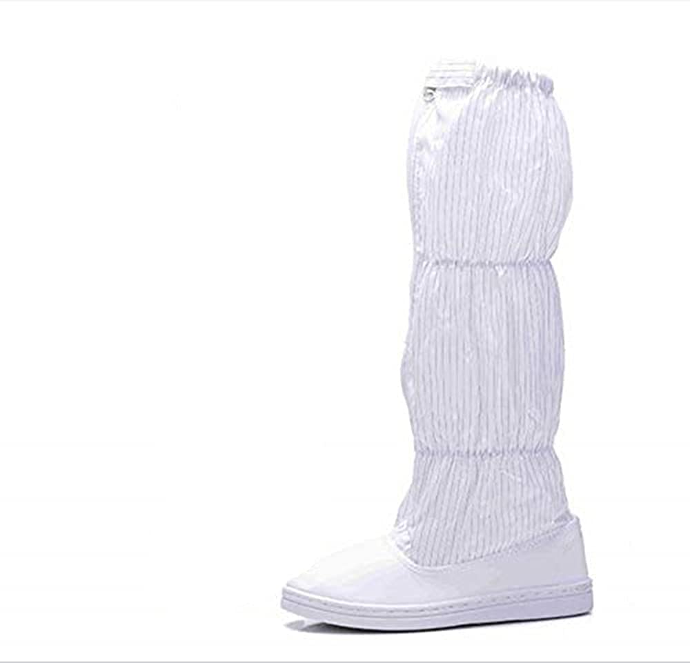 YUCHENGTECH ESD Cleanroom Shoes x2 Anti-static Working Boots Wear-resistant PU Sole for Women (7, White)