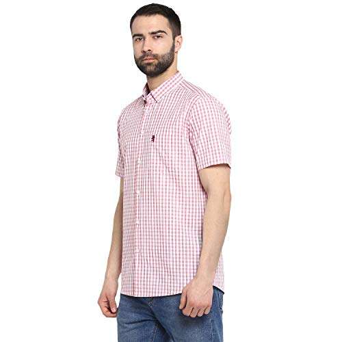 Red Tape Men's Checkered Regular fit Casual Shirt (RHS0068_Red_Small S) 2