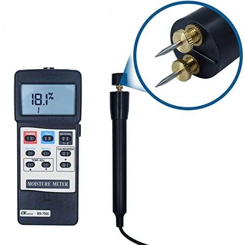 Electronic Moisture Meter for Rubber Industries Construction Materials Fabric and Textiles Wood Chips Inorganic Powders Food Products Alongwith Factory Calibration Certificate Model: Lutron MS-7000 4