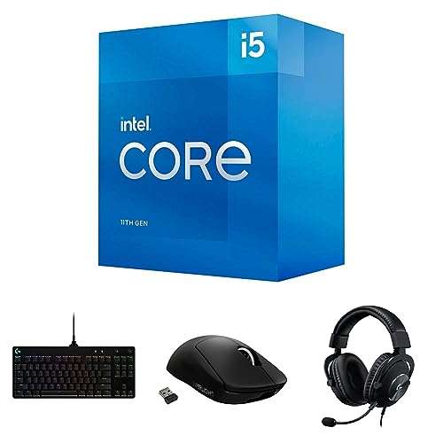 Intel Core i5-11400 Desktop Processor + Logitech G PRO Mechanical Gaming Keyboard + Logitech G PRO X Superlight Wireless USB Gaming Mouse + Logitech G Pro X Gaming Wired Over Ear Headphones
