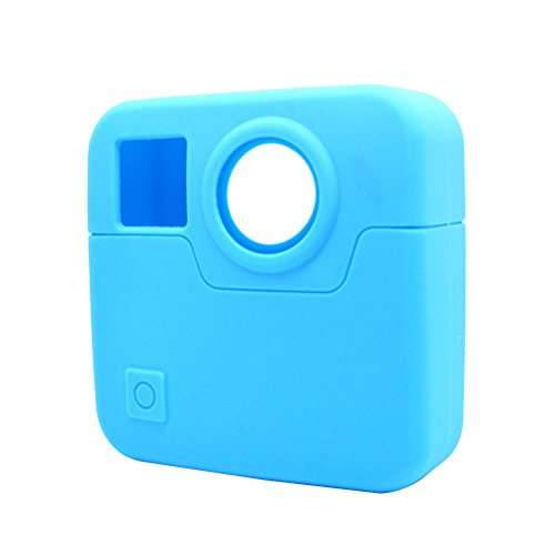 LEDMOMO Silicone Protective Housing Cover Case Full Body Protective Cover Skin for GoPro Fusion Action Camera (Blue) 1