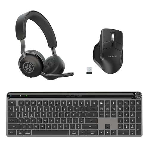 JLab Epic Work Bundle, Epic Work Headset, Epic Wireless Keyboard and Epic Wireless Mouse 1