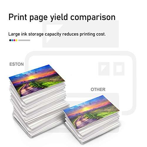 ESTON 64XL Remanufactured Replacements for HP 64XL 64 XL Black & Tri-Color Ink Cartridges, 4 Pack (N9J91AN N9J92AN) for HP Envy Photo 6252 6255 6258 7155 7158 7164 7855 6