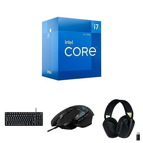 Intel Core i7 12700 12th Gen Generation Desktop PC Processor + Logitech G413 Tkl Se Wired Mechanical Gaming Keyboard + Logitech G502 Hero Wired Gaming Mouse + Logitech G435 Gaming Headphones
