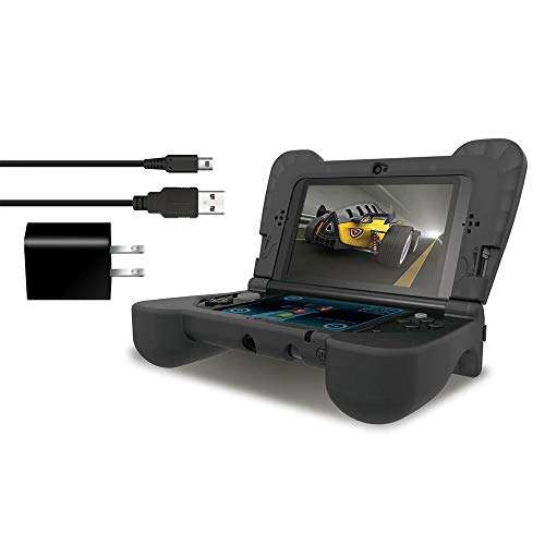 dreamGEAR Power Play Kit Accessories: Compatible with Nintendo NEW 3DS XL, 3-In-1 Bundle, Soft Comfort Grip Case, Charging Cable, AC Adapter, Black 1