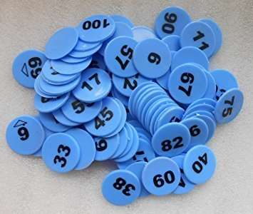 Plastic Numerical Token/Coins Pack of 500 to 1000 6