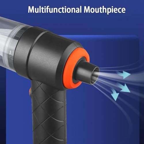 DADLM 3 in 1 Portable Car Vacuum Cleaner with Blower | USB Rechargeable Wireless Handheld Car Vacuum Cleaner Camping Reusable,Traveling,Portable,Rechargeable (Vacuum with Blower) (1) 5