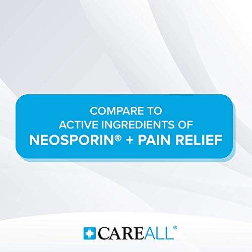 CareAll Triple Antibiotic Ointment + Pain Relief 1.0 oz (4 Pack), Dual Action First Aid for Minor Scrapes, Cuts, and Burns to Help Prevent Infection While Providing Maximum Strength Pain Relief. 2
