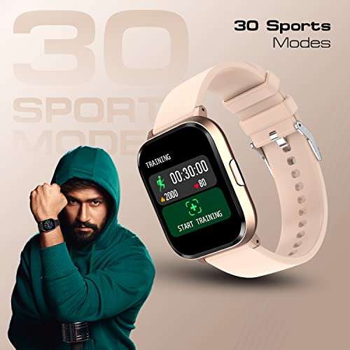 Fire-Boltt Ninja 2 SpO2 Full Touch Smartwatch with 30 Workout Modes, Heart Rate Tracking, and 100+ Cloud Watch Faces, 7 Days of extensive Battery, Rose Gold 5