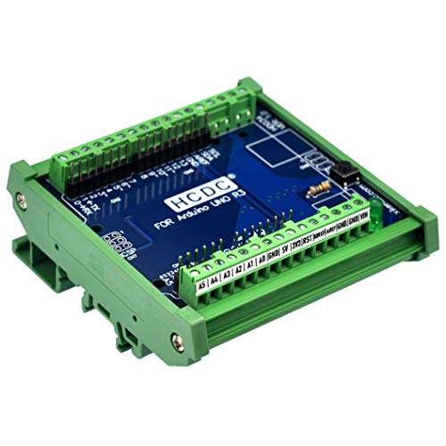 DIN Rail Mount Pinout Breakout Terminal Block Module for Arduino UNO R3 2