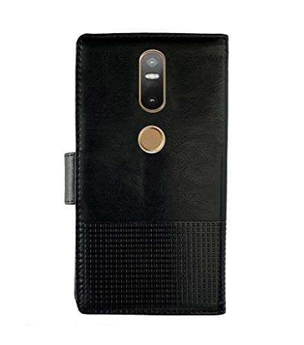 Colorcase Wallet Type Flip Cover Case for Lenovo Phab 2 Plus (6.4) - (Black) (Black) 3