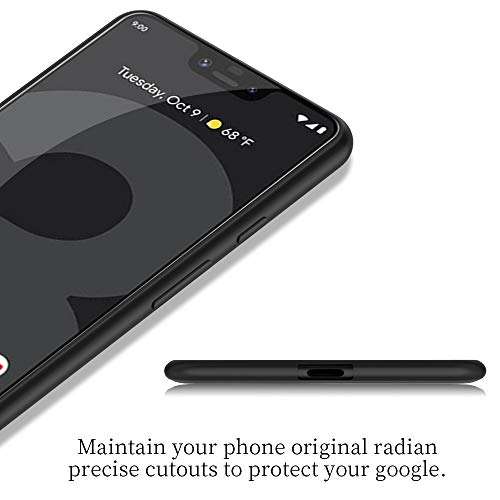 X-level Google Pixel 3 XL Case, Mobile Phone Case [Guardian Series] Soft TPU Matte Finish Slim Fit Ultra-Thin Light Protective Cell Phone Back Cover for Google Pixel 3 XL-Black 3