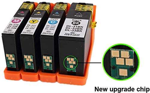 ESTON Compatible Ink Cartridge Replacement for Dell Series 31 Black and Series 31 Color for Dell V525w/ V725w All-in-One Printer (Black,Cyan,Magenta,Yellow - 5 Pack) 2