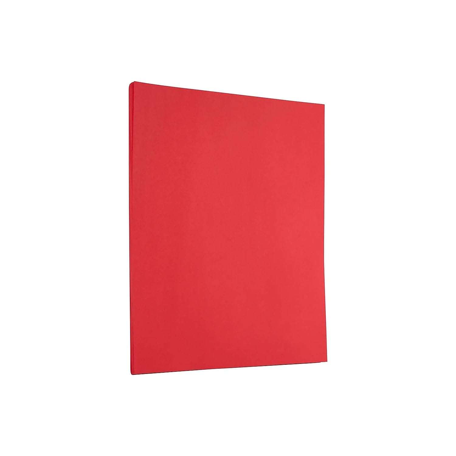 JAM PAPER Colored 24lb Paper - 90 gsm - 8.5 x 11 - Red Recycled - 50 Sheets/Pack 4