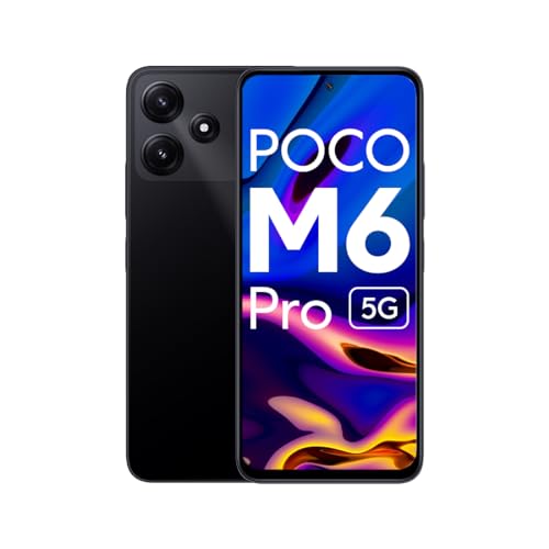 POCO M6 Pro 5G (Power Black, 8GB RAM, 256GB Storage) | Snapdragon 4 Gen 2 | 6.79" Large Screen with 90Hz Refresh Rate | 50 MP Dual AI Camera