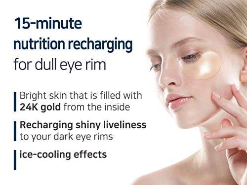 PETITfÉE 24k GOLD HYDROGEL KOREAN EYE PATCHES for Puffy Eyes, Under-eye Wrinkles & Dry Under-eye Skin. PACK OF 60 (30 Pairs) 6