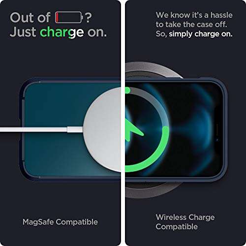 Spigen for iPhone 12/12 Pro Case, Ultra Hybrid [No Magnet Ring][Anti-Yellowing] - Navy Blue 3