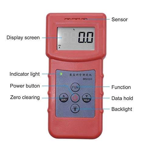 WZCUICAN Moisture Meters Inductive Moisture Analyzer Tester Wood Moisture Meter for Wood Lumber Timber Paper Bamboo Carton Concrete Metope 5