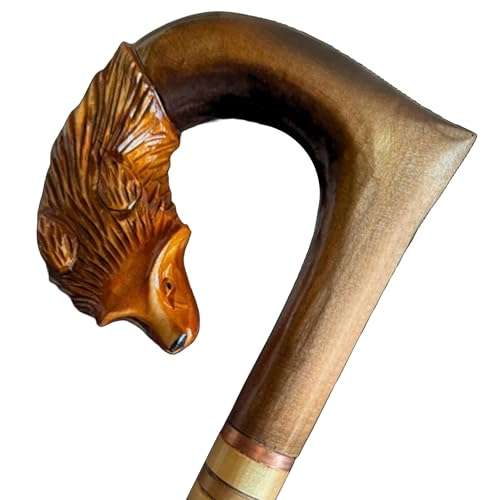 Orsus Wooden Walking Cane for Women Walking Stick Fox Hand Carved Stick 36" Womens Stick 1