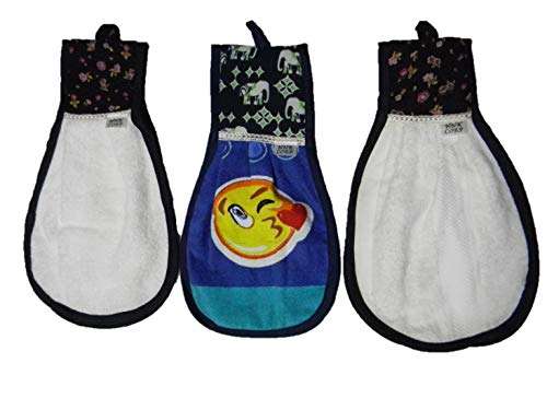NNR Kitchen Hanging Towels,Set of 3 Pcs_Super Absorbant, Double Sided 1