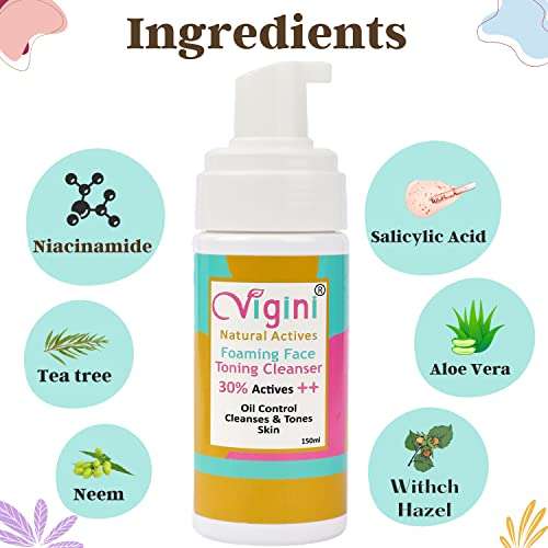 2% Salicylic Acid Gel for Acne 50ml With Foaming Face Wash 150ml For Brighter Glow | Reduces Pimples Overnight & Prevents Acne Scars, Spot Corrector for Oily, Acne Prone Skin | Vigini 3