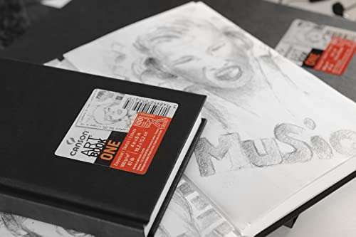 Canson ONE Art Book Paper Pad, Smudge Resistant Sketch Book Paper Pad, Hardbound, 67 Pound, 8.5 x 11 Inch, 98 Sheets 5