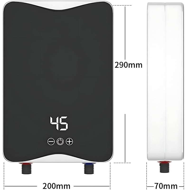 Lipzie [𝟏𝟓 𝐘𝐄𝐀𝐑𝐒 𝐖𝐀𝐑𝐑𝐀𝐍𝐓𝐘] Instant Electric Water Heater, Rapid Temperature Control with LED Touch Panel for Daily Use in Kitchen and Bathroom " 3