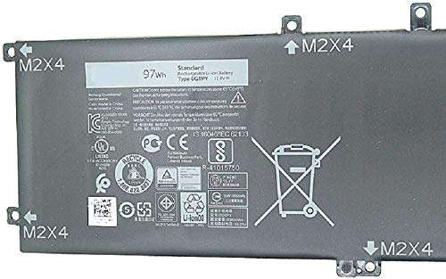 Ding New 6GTPY Replacement Laptop Battery Compatible with Dell XPS 15 9560 9550 Precision 5510 5520 M5520 5XJ28 i7-7700HQ H5H20 5D91C Laptop(11.4V 97 Wh) 2
