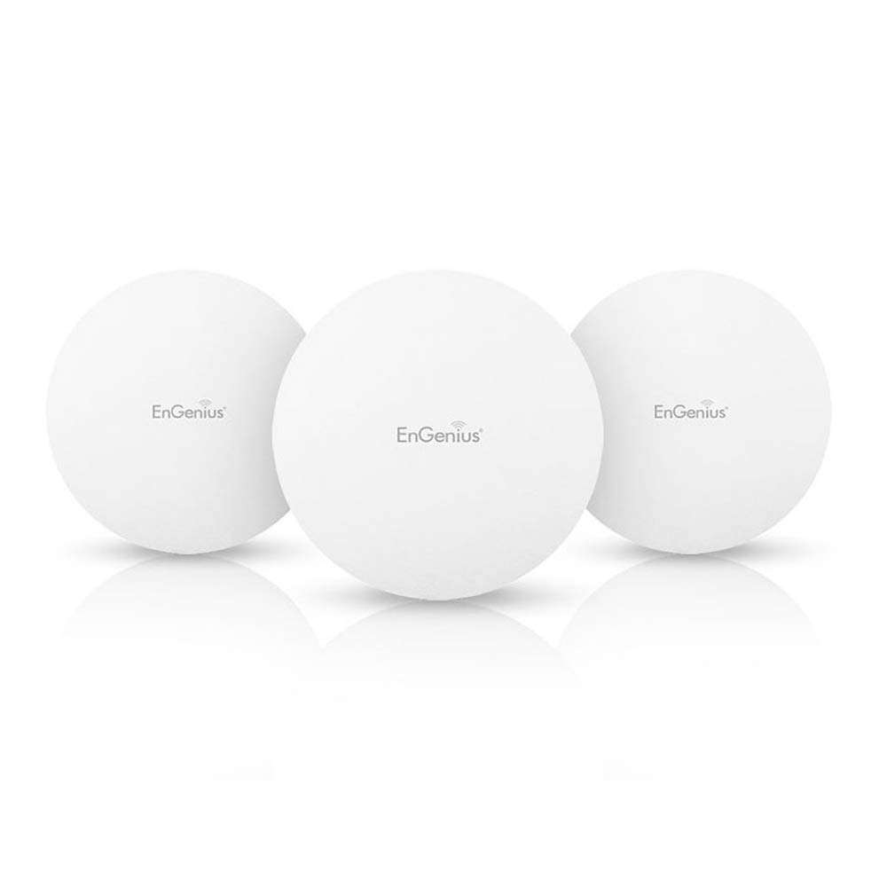 EnGenius EAP1250 3-Pack Wi-Fi 5 Dual-band, PoE, 2x2 Managed Access Point/Repeater/Range Extender/Mesh Features up to 2,500 sq ft of Coverage, up to 256 Devices, GigaE Port (No Power Adapter)