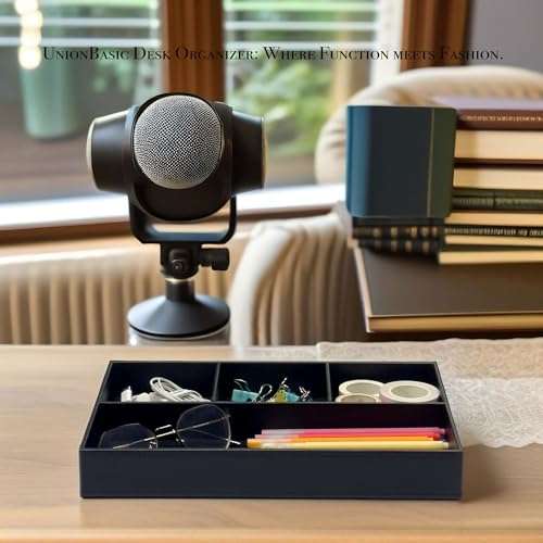 UnionBasic Flat 3-Slot Small Desk Drawer Tray Stationery Sundries Gadget Organizer Storage Box Business Card Holder Key Container, White Square 3