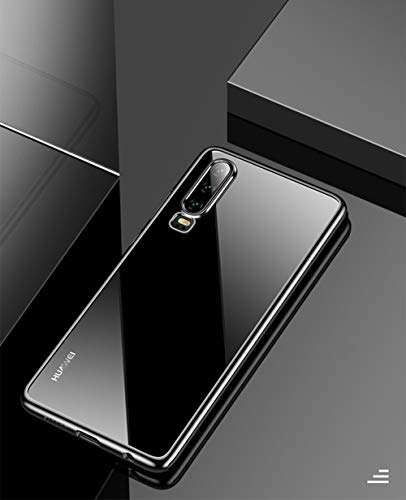 Flow.month Compatible with Huawei P30 Case, Clear Anti-Scratch Shock Absorbing Cover Case with Electroplate Edges for Huawei P30(2020),3 Packs 3 Colors 2