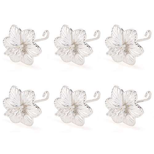 Osasbazaar Pure Silver Artificial Flowers for Puja, Temple at Home, Workplace and Gifting - 97%-99% Pure BIS Hallmarked (Silver, 6 Pieces) 1